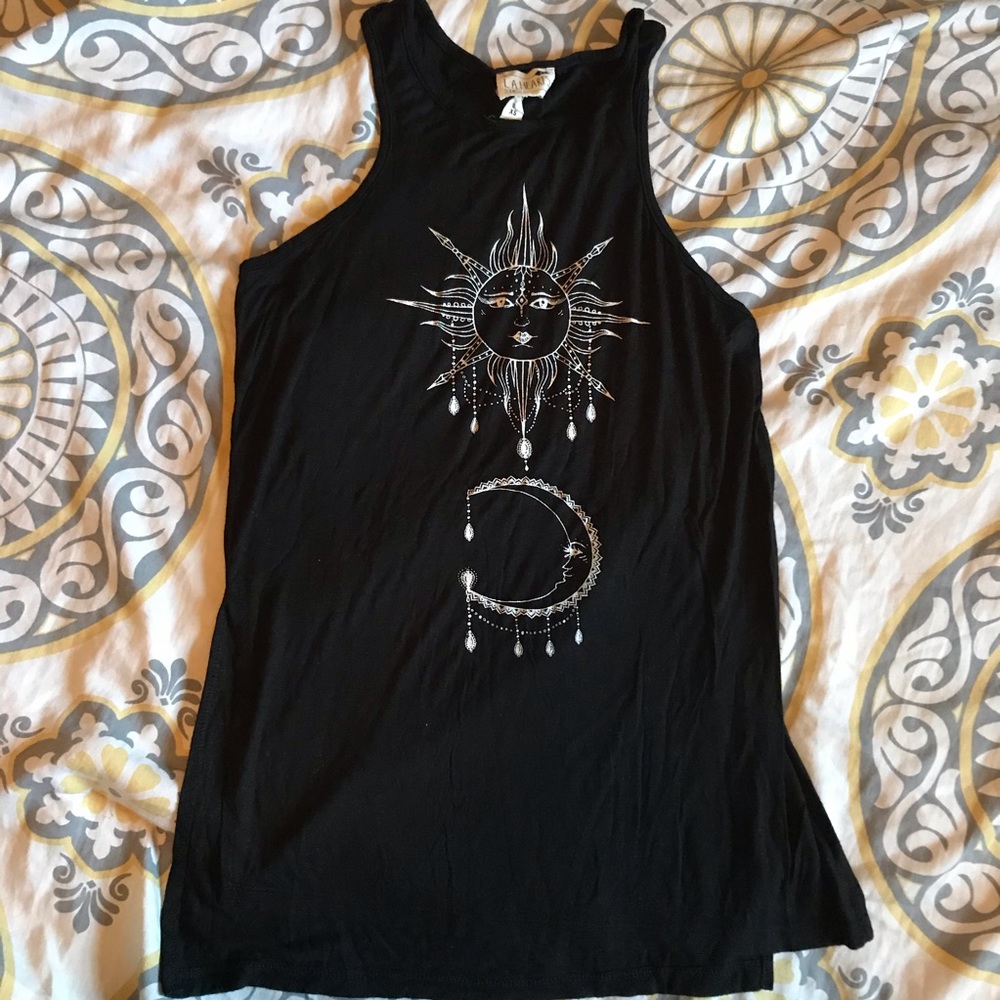 Black LA Hearts tank top